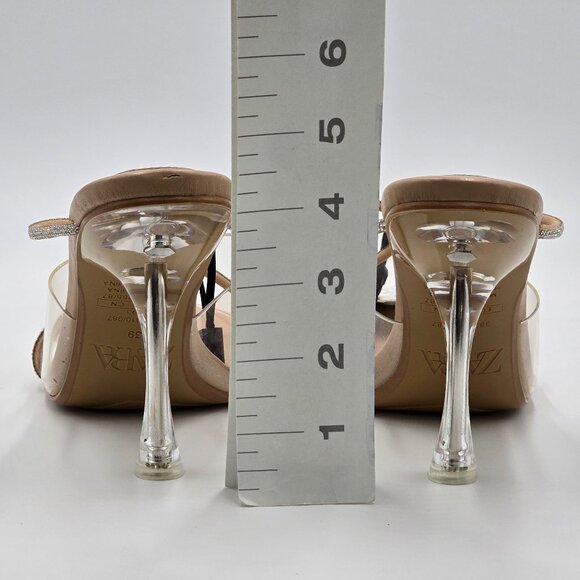Zara Rhinestone Translucent Heels - NWT - Picture 14 of 17